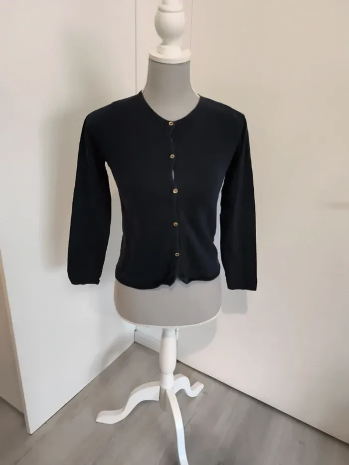 Gilet fille bleu marine
