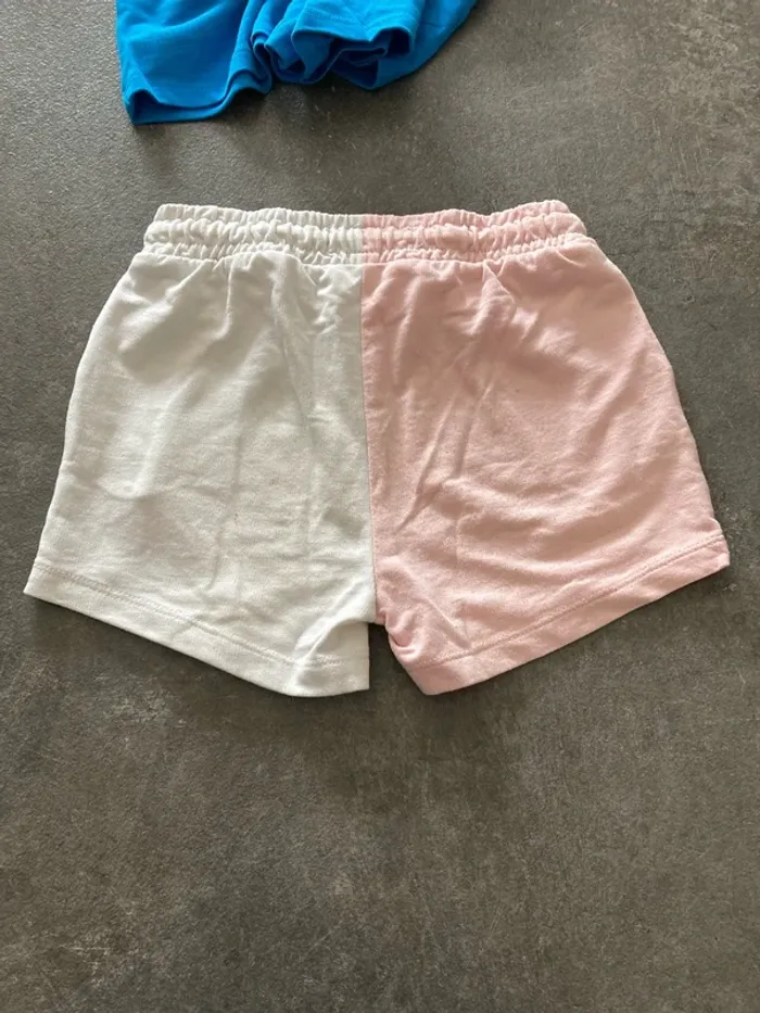 short fille 8 ans rose et blanc - photo numéro 3