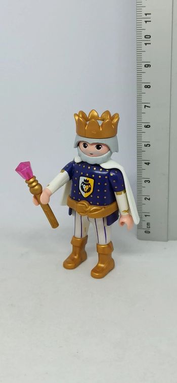 Homme roi super 4 avec cape blanche playmobil