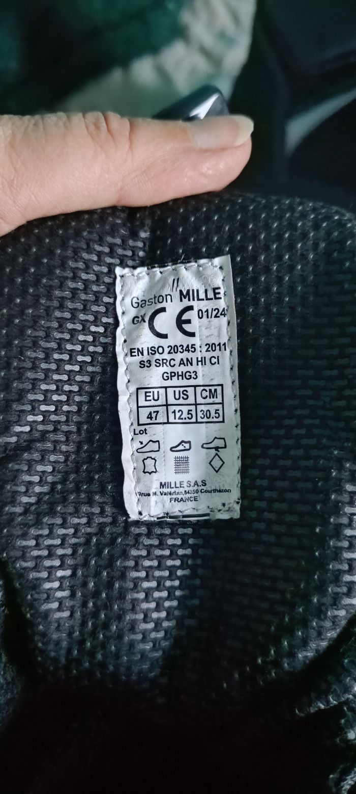 Chaussures de sécurité Gaston Mille 47 - photo numéro 5