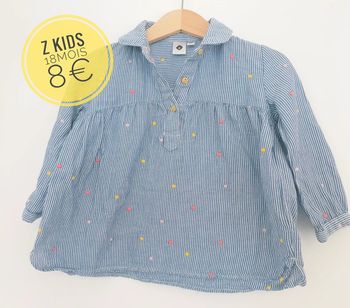 Chemise bleu Z Kids en 18mois