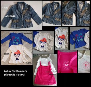 LOT vêtements filles taille  4 - 5 ans