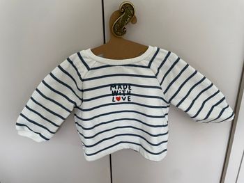 Sweat Manche Longue Rayé - Bout’chou - 6 mois - 67 cm