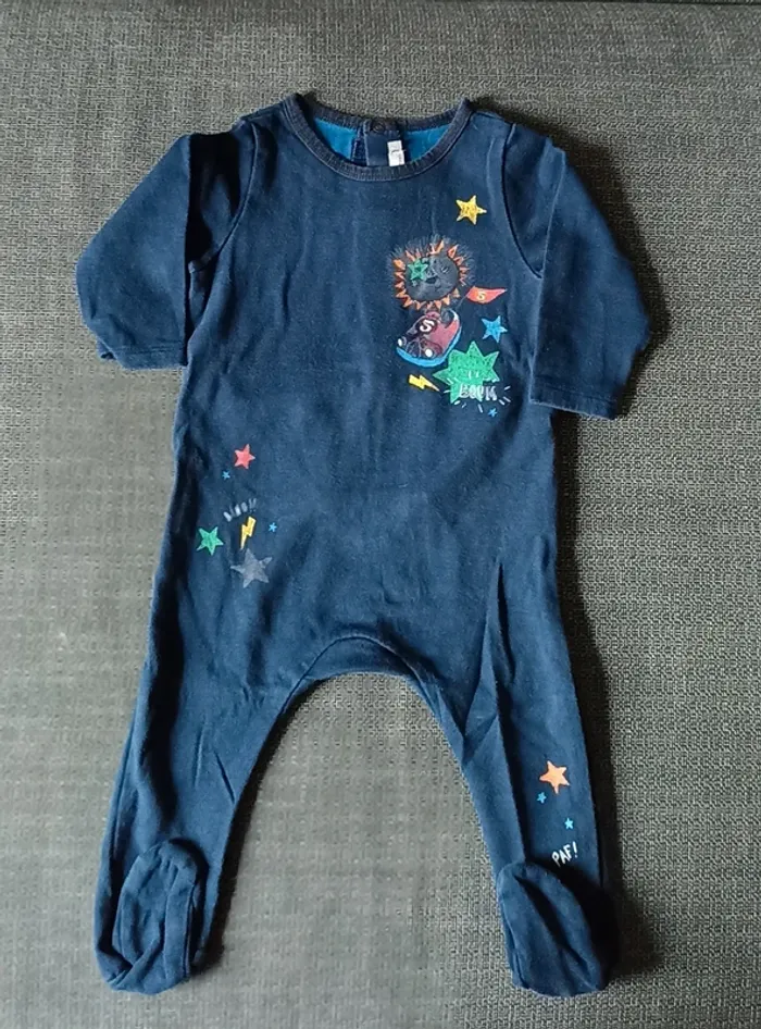 Pyjama coton fantaisie Catimini 9 mois en TBE