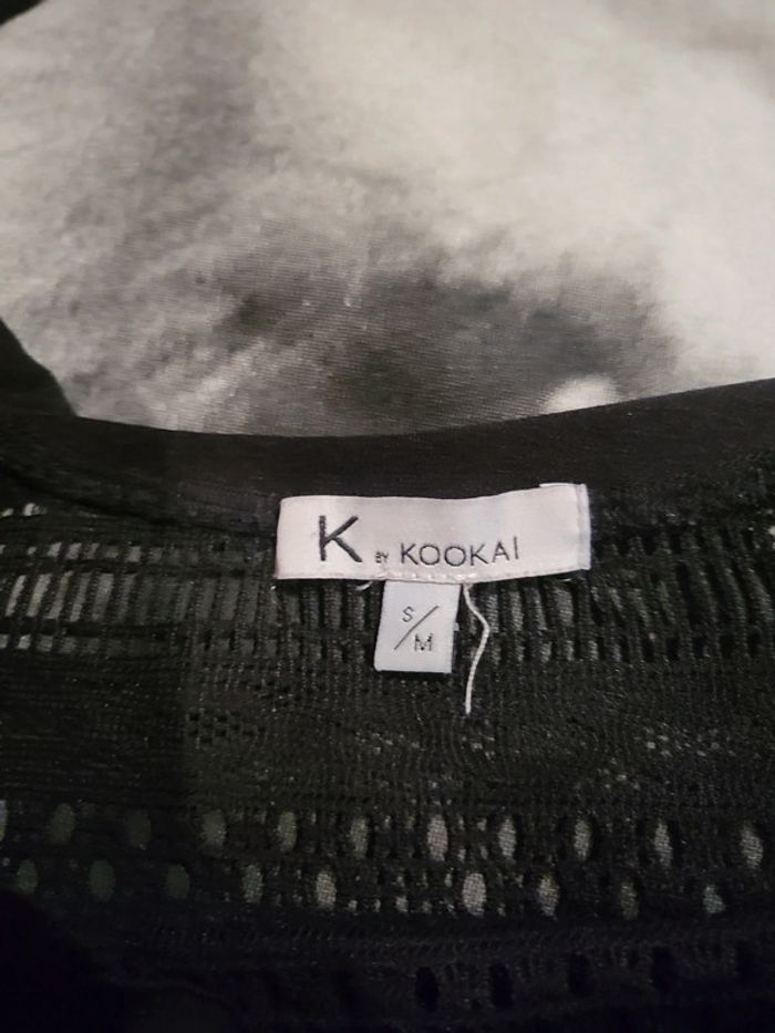 Haut transparent léger noir kookai