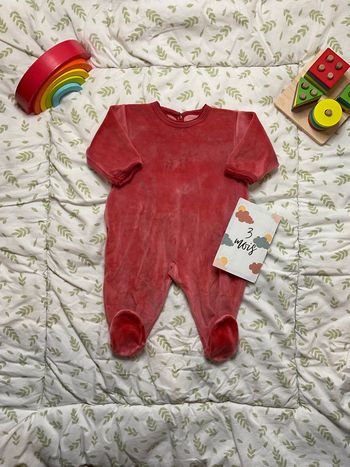pyjama grenouillère en velours bordeaux petit bateau 3 mois