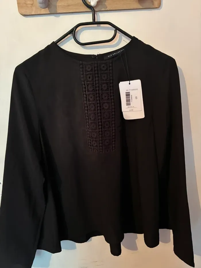 T-shirt/tunique brodée, Taille S, Clpshop neuf avec étiquette. - photo numéro 2