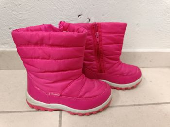 Bottes de neige après-ski fille rose blanc 32 Le chamois