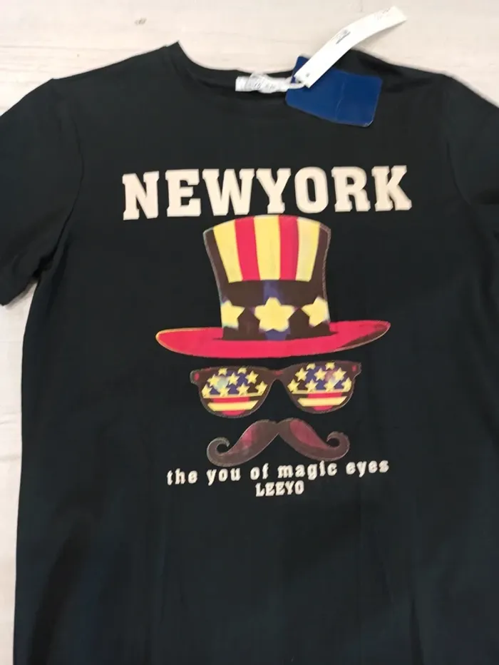 Tee shirt noir flocage homme - photo numéro 2