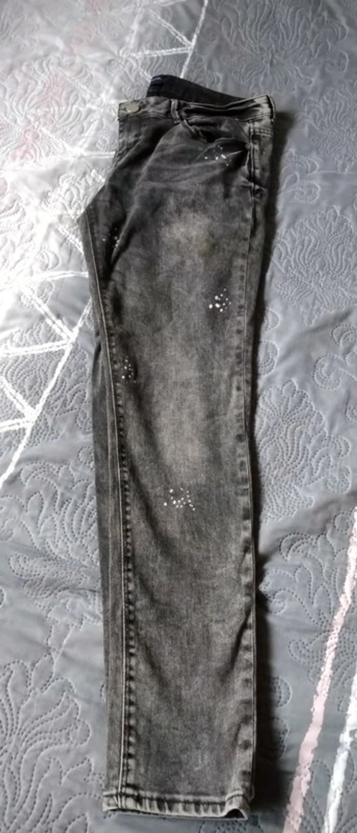 Pantalon skinny gris effet tâches blanches neuf femme 42/44 kiabi - photo numéro 5