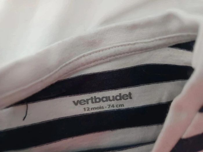T shirt marinière Verbaudet 12m tbe - photo numéro 2