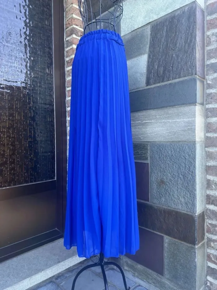 Jupe bleu plissée Amélie & Amélie - photo numéro 12
