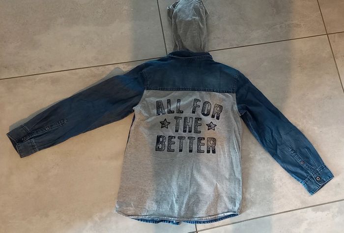 Chemise en jean effet sweat - photo numéro 2