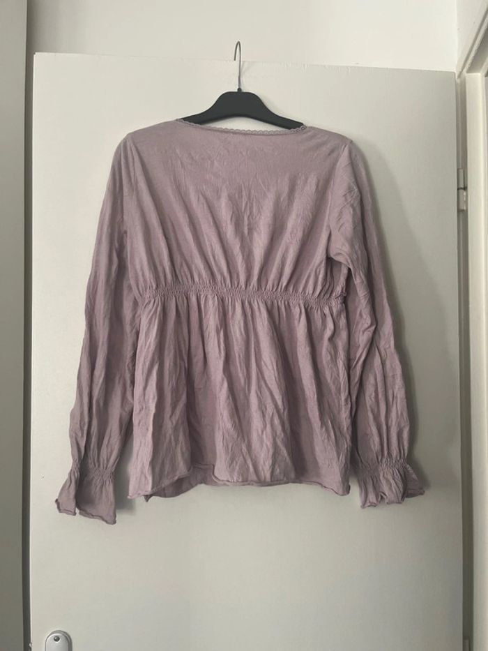 Blouse okaidi mauve - photo numéro 3