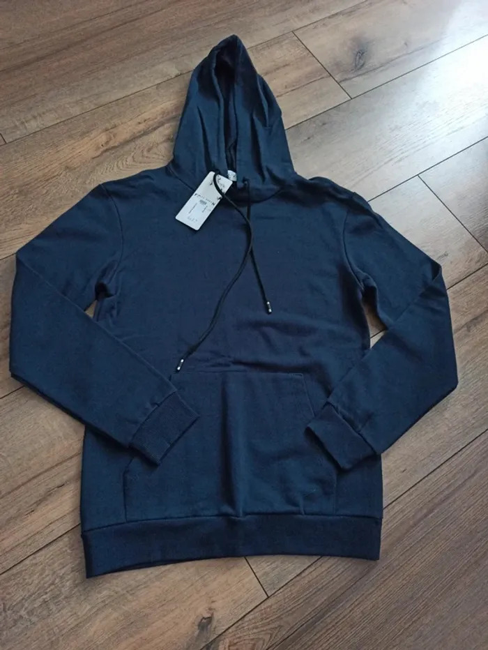 Sweat/pull homme bleu marine uni S