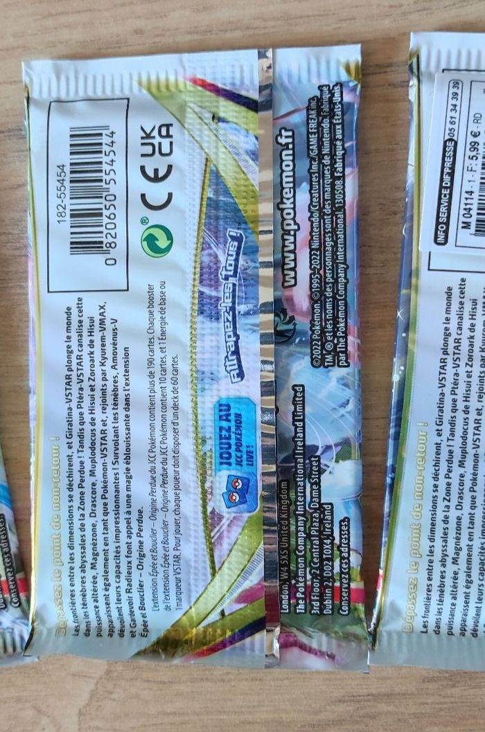 Pokemon Artset booster EB 11 Origine Perdue du bloc Epee et bouclier - scellé - photo numéro 8