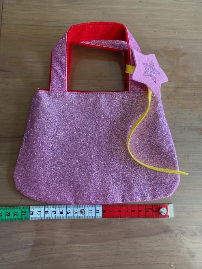 Sac rose à paillettes Pakhuisoost et ceinture rose petite fille - photo numéro 18