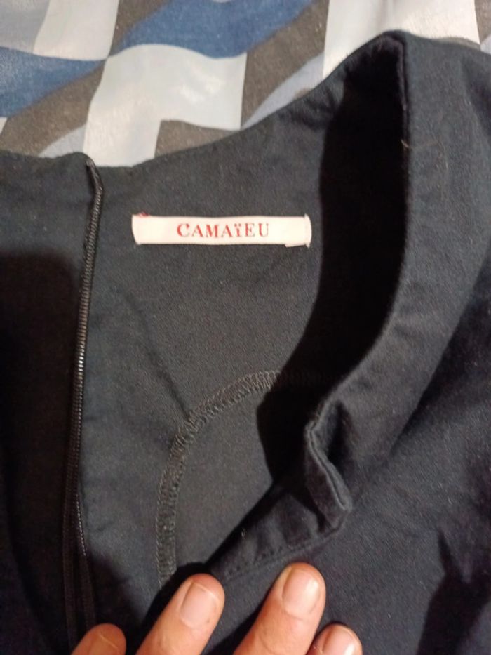 Robe noire ceintrée Camaieu - photo numéro 2