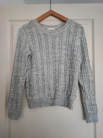 pull gris torsadés h&m
