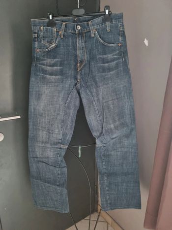 Jeans bleu jambes larges