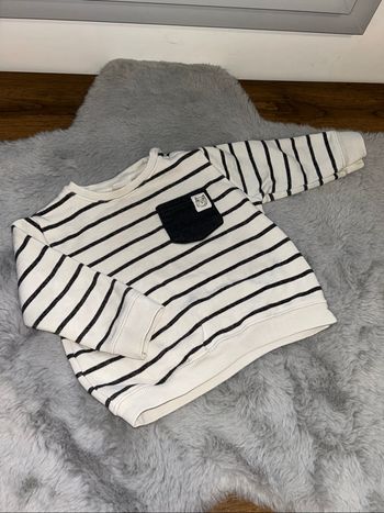 Pull rayé noir et blanc - 12/18 mois - Zara