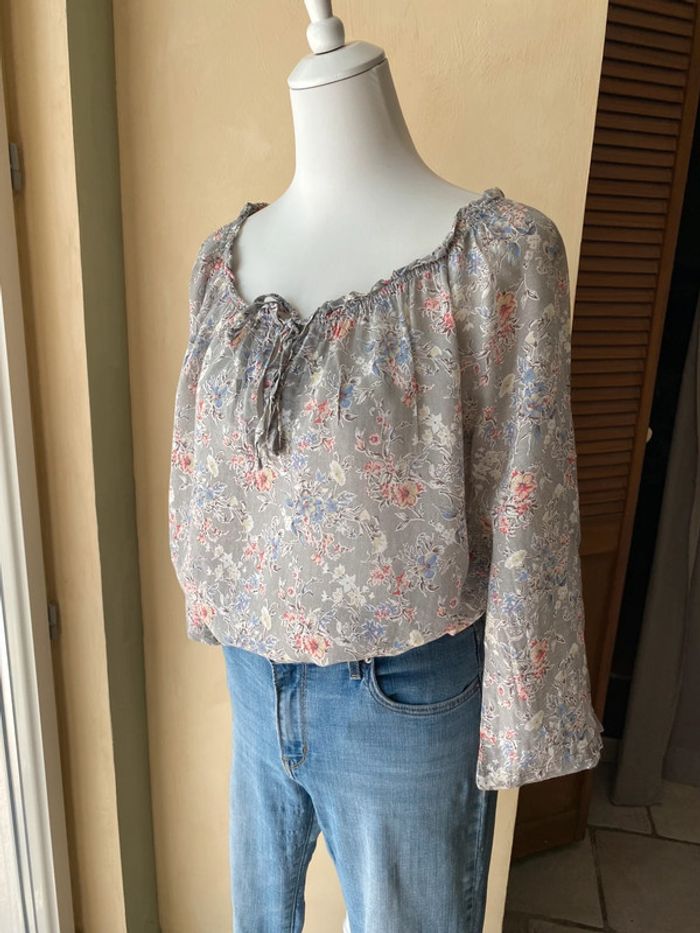 Lot de 2 blouses fleuries M&G XL - photo numéro 4