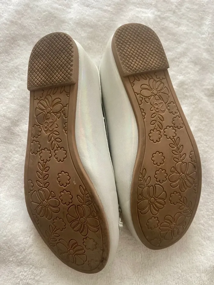Ballerines à paillettes blanc fille - taille 28 - photo numéro 3