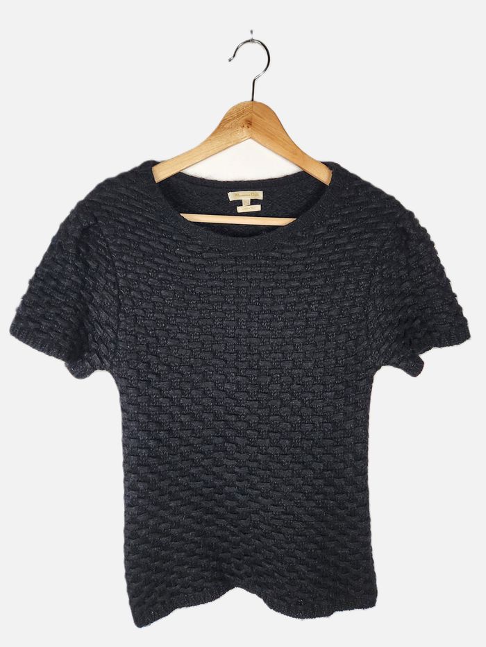 Top Massimo Dutti noir maille Alpaga - Taille S