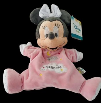 ❤️B4311 Doudou Plat Peluche marionnette Minnie Mouse Rose Disney baby Nuage