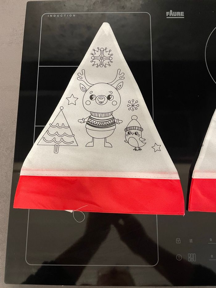 Lot de 2 chaussettes et 2 bonnets de noel à colorier - photo numéro 6