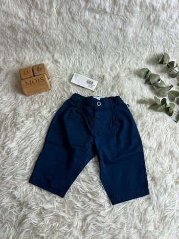 Pantalon petit bateau bleu marine taille 6 mois