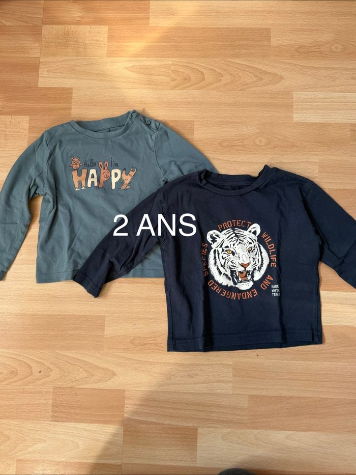 Lot 2 t-shirts garçon 2 ans