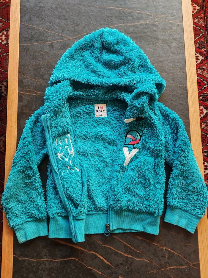 Gilet zippé bleu Roxy 4/5 ans - photo numéro 4
