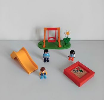 PLAYMOBIL 123 Jeux Jardin Enfants Toboggan Balançoire  6785 Complet 🛝