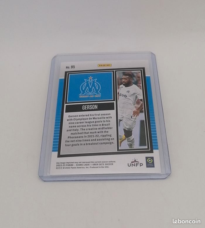Carte Panini score Ligue 1 2022-23 Rookie Card Gerson n°95. - photo numéro 3