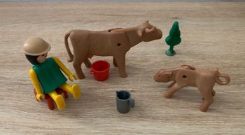 Vache et veau playmobil vintage