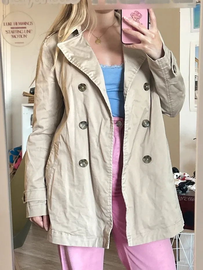 Trench beige taille M vintage - photo numéro 3
