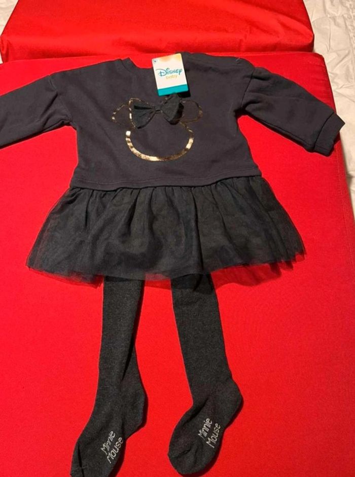 Robe  bébé fille Disney baby  Minnie  18  mois  neuve  fêtes Noël  nouvel  an - photo numéro 2