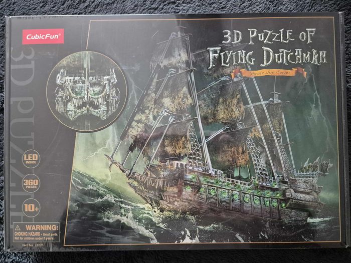 CubicFun Puzzle 3D de Hollandais Volant - LED Maquette de Bateau de Pirate Hollandais