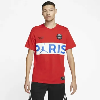 T-shirt Jordan Paris Saint Germain Rouge Taille L Neuf et Authentique 