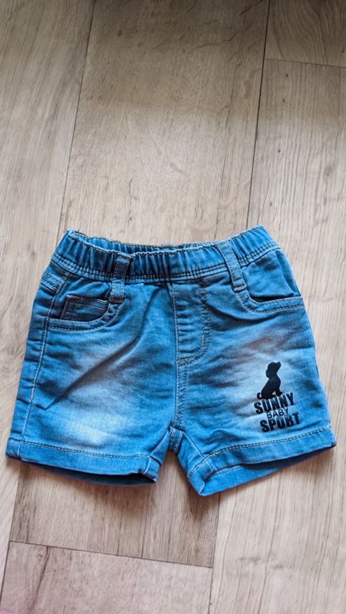 Short bébé 6 Mois bleu jean