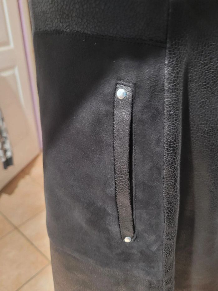 Jupe effet cuir et daim - photo numéro 6