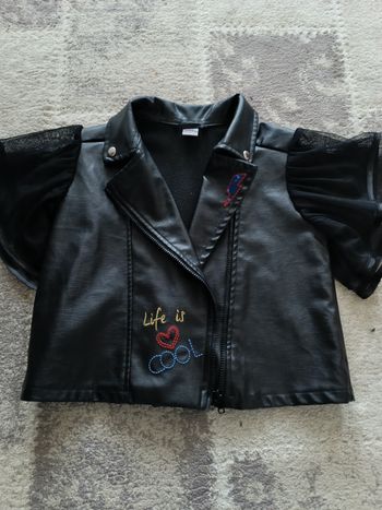 Veste en cuir fille