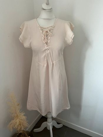 Robe en soie rose poudrée The Kooples S