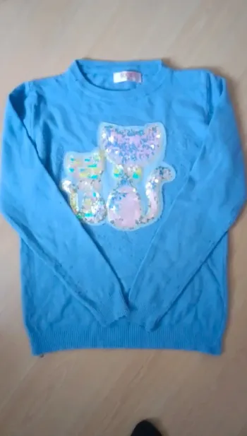 Pull  avec chats réversible