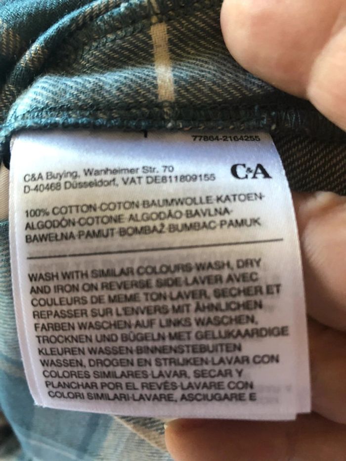 Chemise à carreaux neuve 42 C&A - photo numéro 3