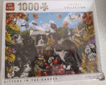 King Neuf Puzzle Kittens in the Garden - Animal Collection 68x49 cm
