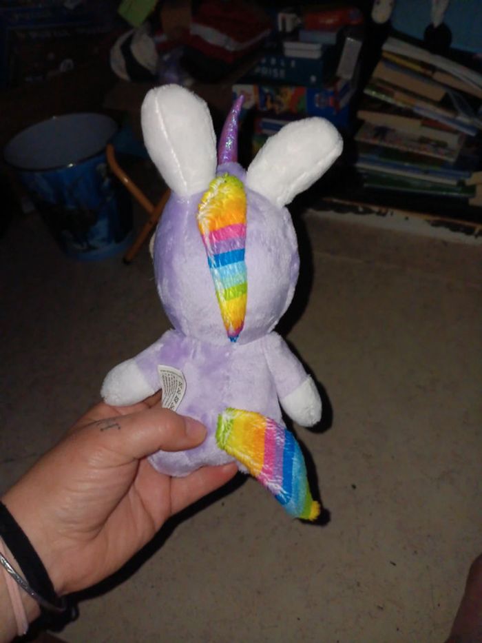 Peluche lapin cretin en licorne 15cm env pas de vinted go - photo numéro 2