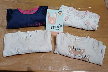 Lot pyjamas bébé fille animaux 