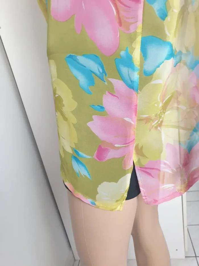 Blouse à fleurs transparente Vintage - photo numéro 4